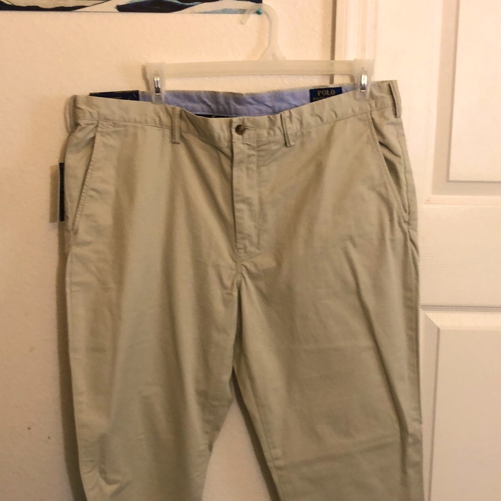 Polo Ralph Lauren classic fit chino pants Men size 40W by 34L tan straight leg